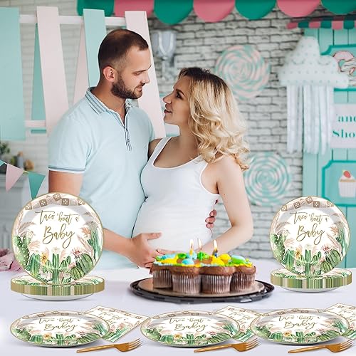 Miniatura 208 de 96 piezas de suministros de fiesta de cumpleaños florales de cumpleaños, platos de papel, servilletas, flores de oro rosa, decoraciones de fiesta