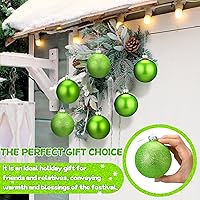 Vista 7 de Namalu Juego de 12 bolas de Navidad de vidrio de 3.34 pulgadas, adornos de bolas mate y brillantes, juego de adornos de bolas de vidrio para colgar