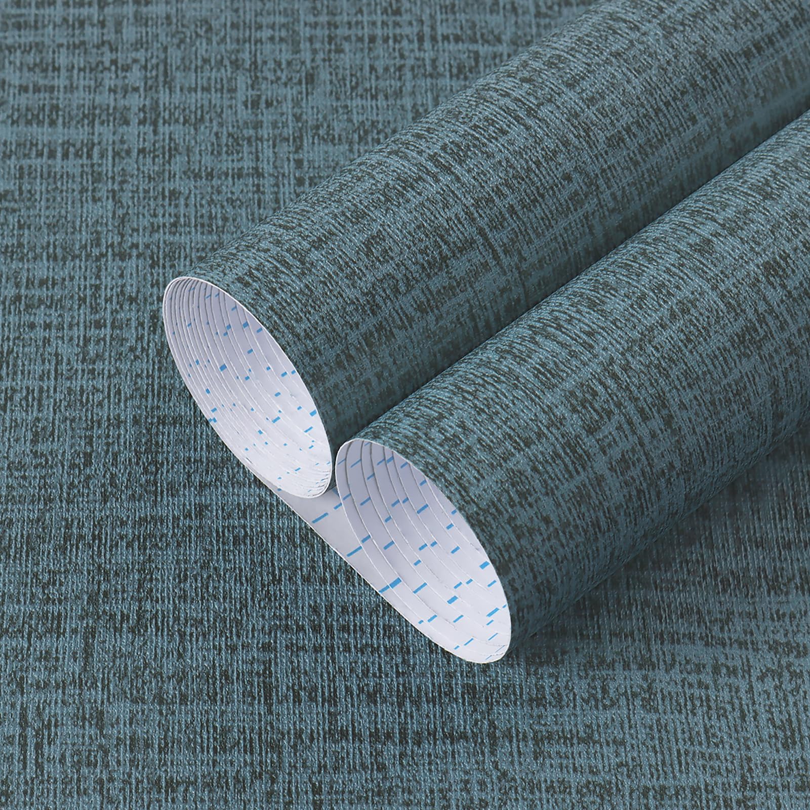 Guvana Grasscloth Peel and Stick Wallpaper Blue Textured Contact Paper Modern Removable Self Adhesive Wall Paper Thicken Fabric Faux Linen Wallpaper