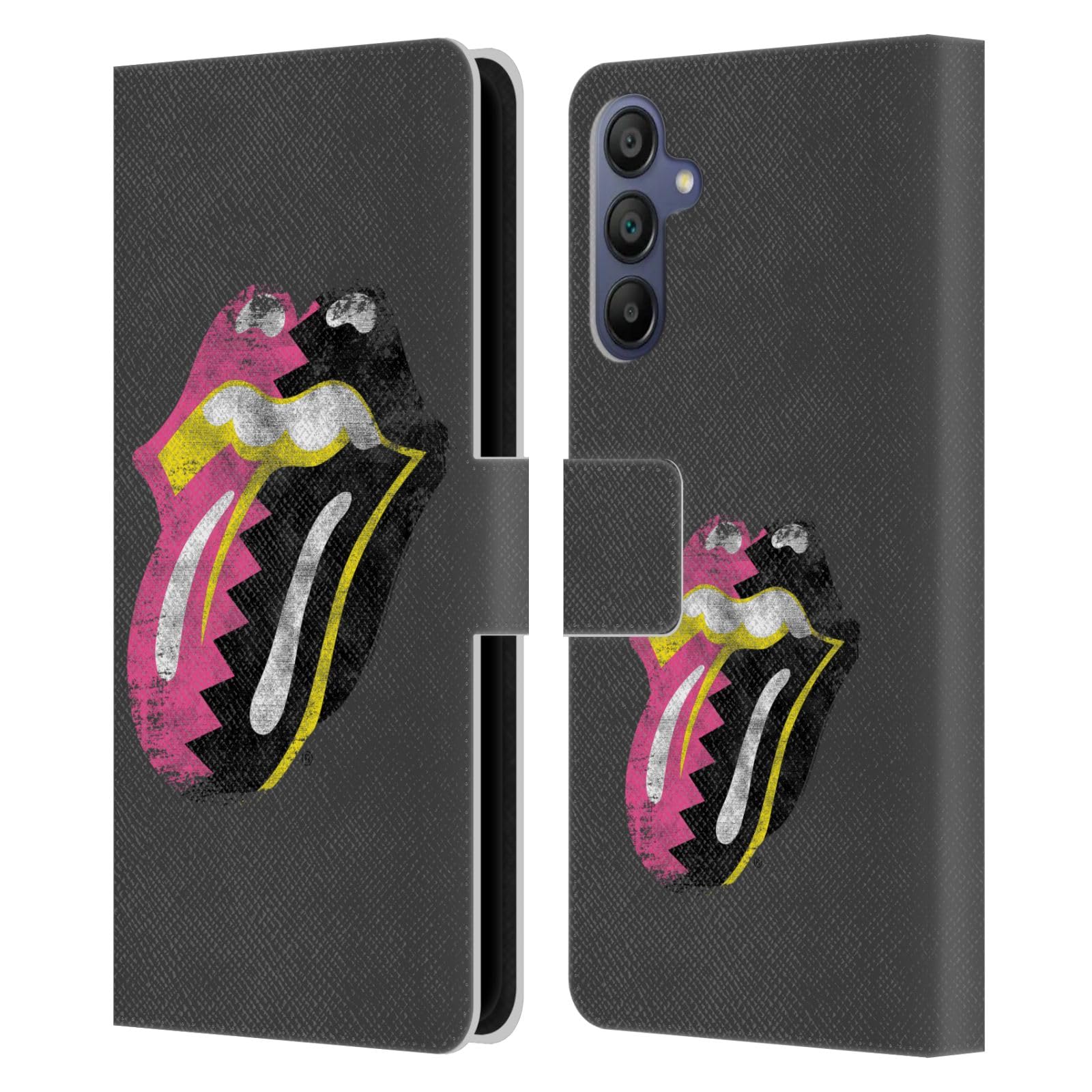 Carcasa de Cuero Tipo Libro Samsung Galaxy A15 Funda Protectora The Rolling Stones 7