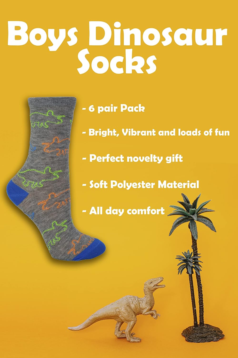 Sock Snob Boys 6 Pack Quarter Crew Length Casual Patterned Socks | Multipack | Colourful