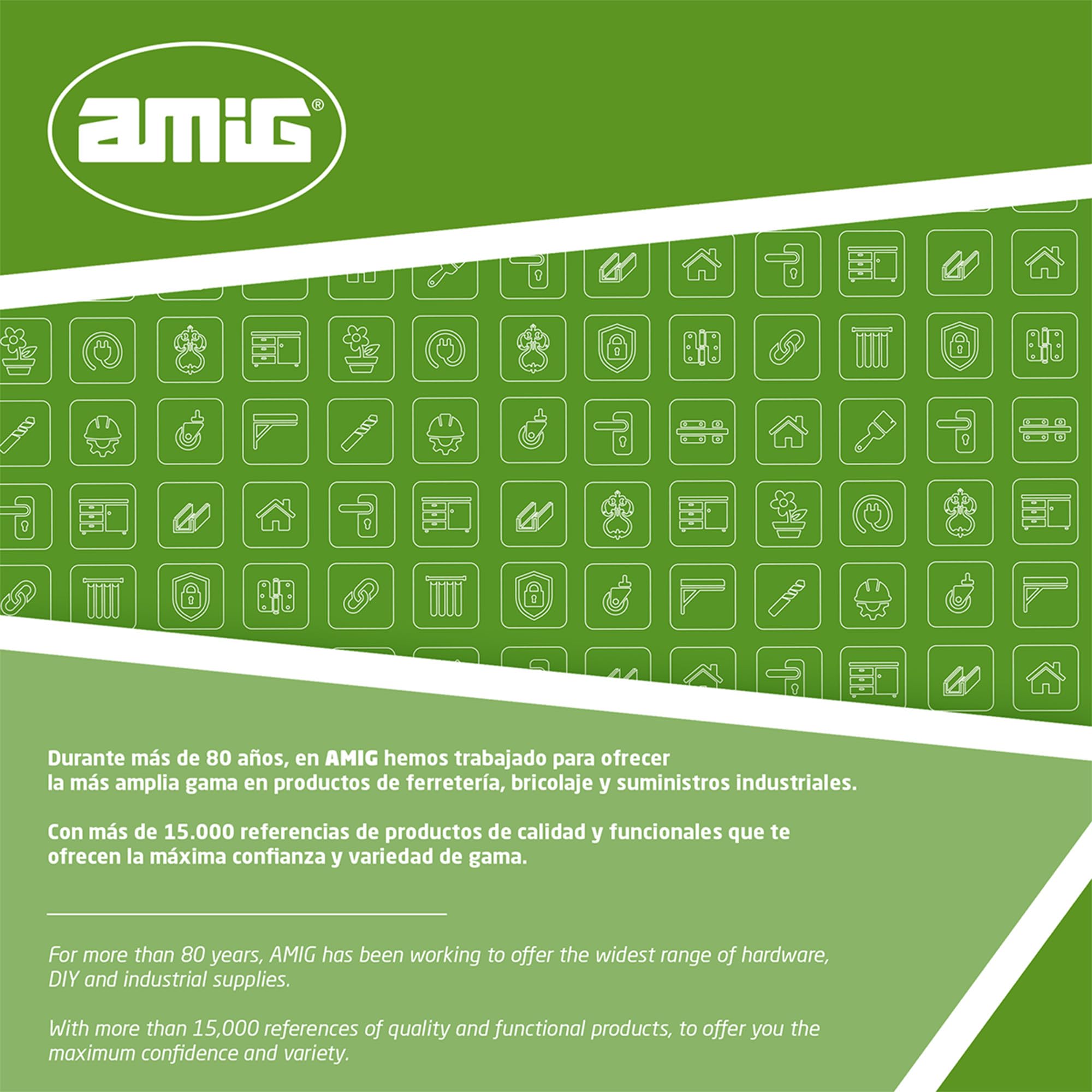 Amig - Juego de 2 Guías Correderas Metálicas - Acero Galvanizado - Para Cajones de Muebles - Extracción Parcial - Resistencia de carga: 15 Kg/Par - Plateado - Medidas: 310 x 17 mm