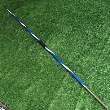 Mountainsports IAAFWA certfied 800g 85m Javelins - Track and Field Men 800 Gram Javelin Throw- Mens Javelin 800g Competition Javelin White with Blue