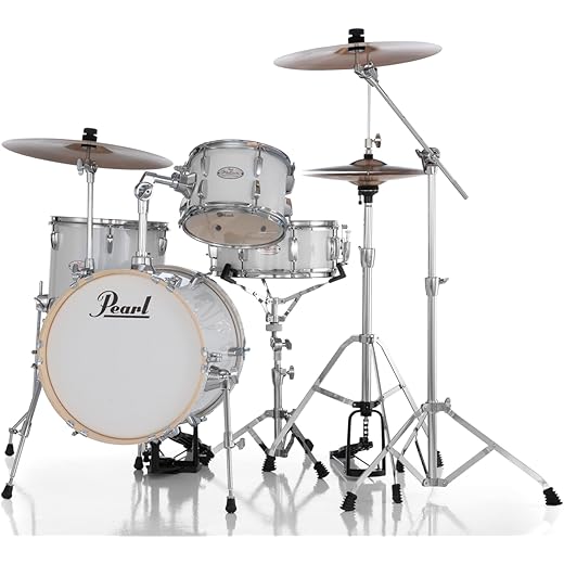 Pearl Drum Set Pure White