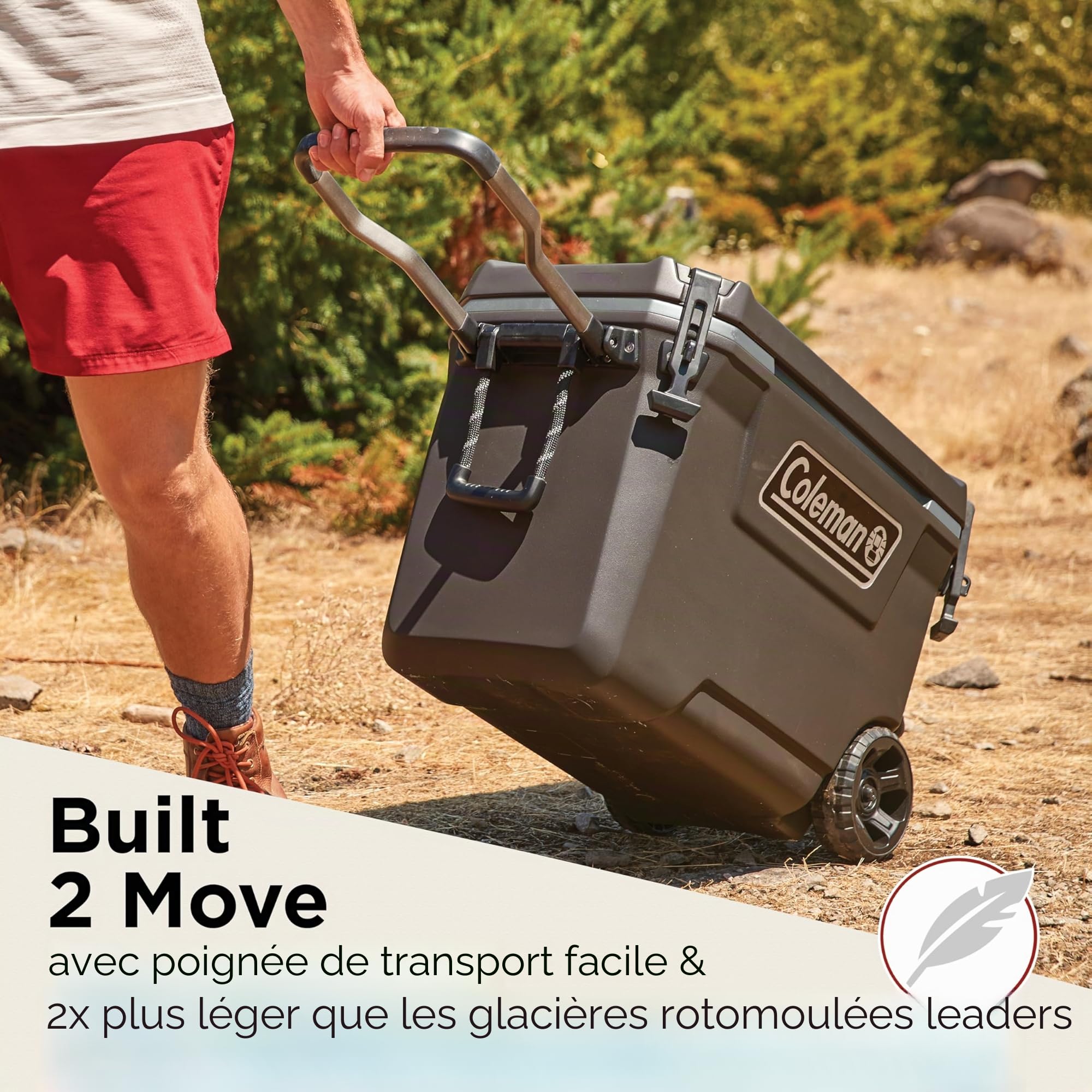 Coleman Convoy Glacière | Capacité 27L-62L | Contient la Glace Pendant 2-4 Jours | Isolation entièrement en Mousse | Grande glacière Portable pour Une Utilisation Robuste en extérieur