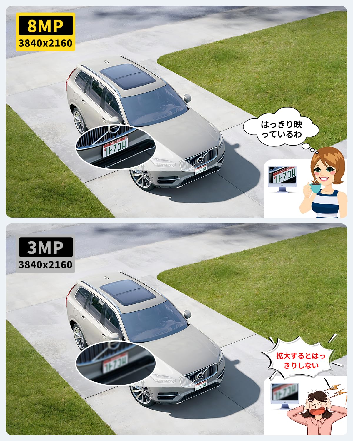 Amazon.co.jp: 【投光威嚇・双方向通話・カラー暗視撮影】OHWOAI POE