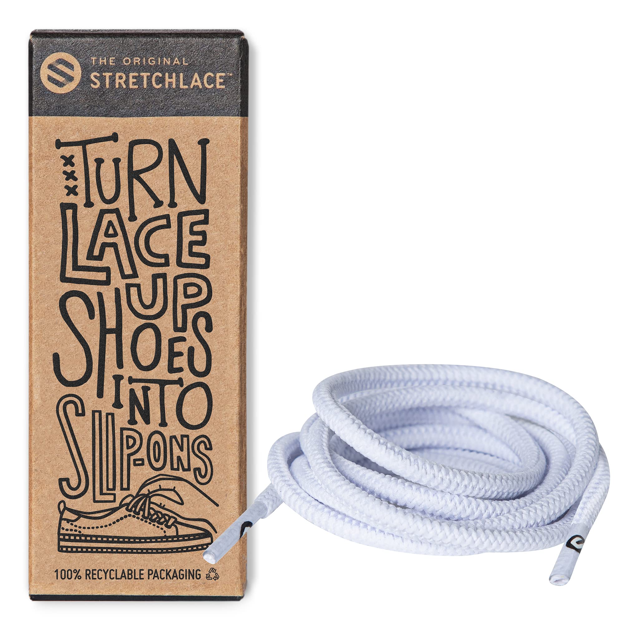 THE ORIGINAL STRETCHLACE | Elastic Shoe Laces | As Seen on Shark Tank | Round Stretch Shoelaces