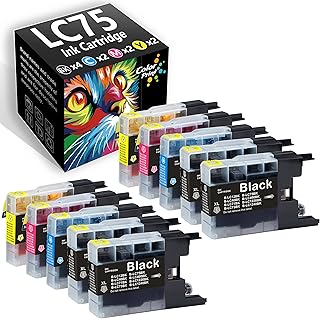 10-Pack ColorPrint Compatible LC-75 Ink Cartridge MFCJ435W Replacement for LC75 LC 75XL LC75XL Used for MFC-J6510DW MFC-J6710DW MFC-J6910DW MFC-J280W MFC-J425W MFC J435W J5910DW J825DW (4BK,2C,2M,2Y)