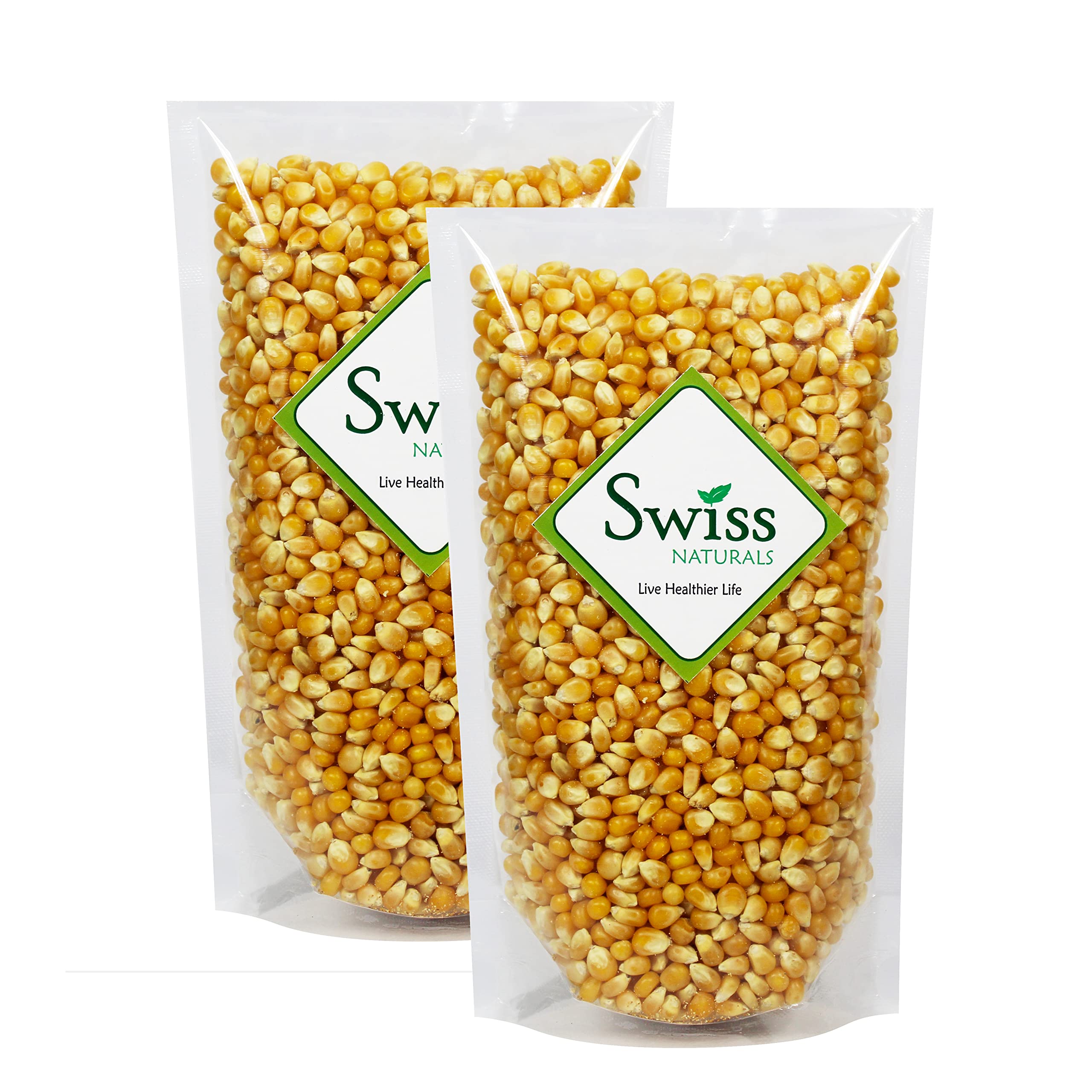 Swiss Naturals Popcorn Kernels Unpopped | Organic Popcorn Seeds | Makai Dana,1.8 Kg (Pack of 900g x 2)-image-27
