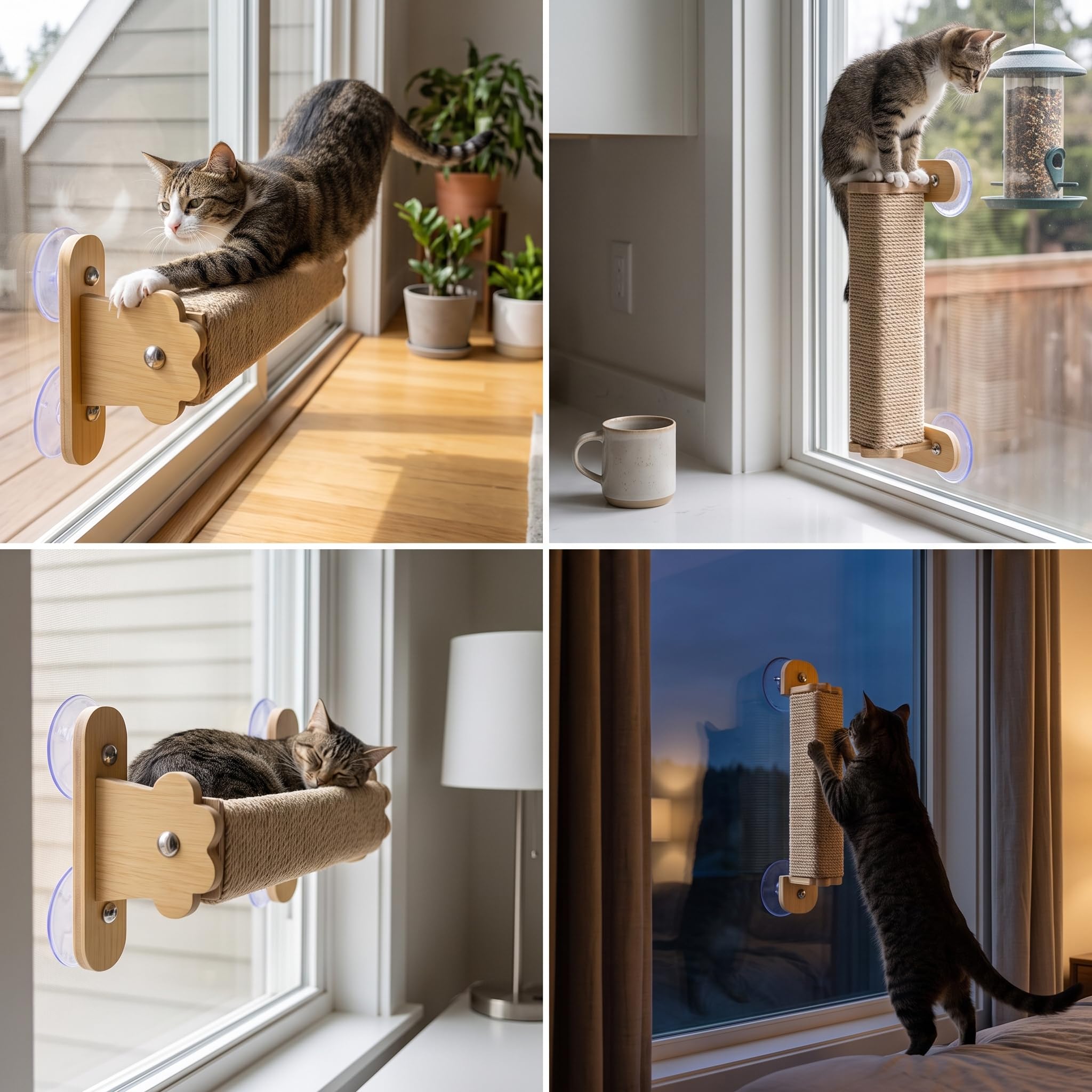Amaca per Gatti, Tiragraffi, Cuccia e Trespolo per Gatti - Accessori Multifunzione per il, Amaca pieghevole sospesa
