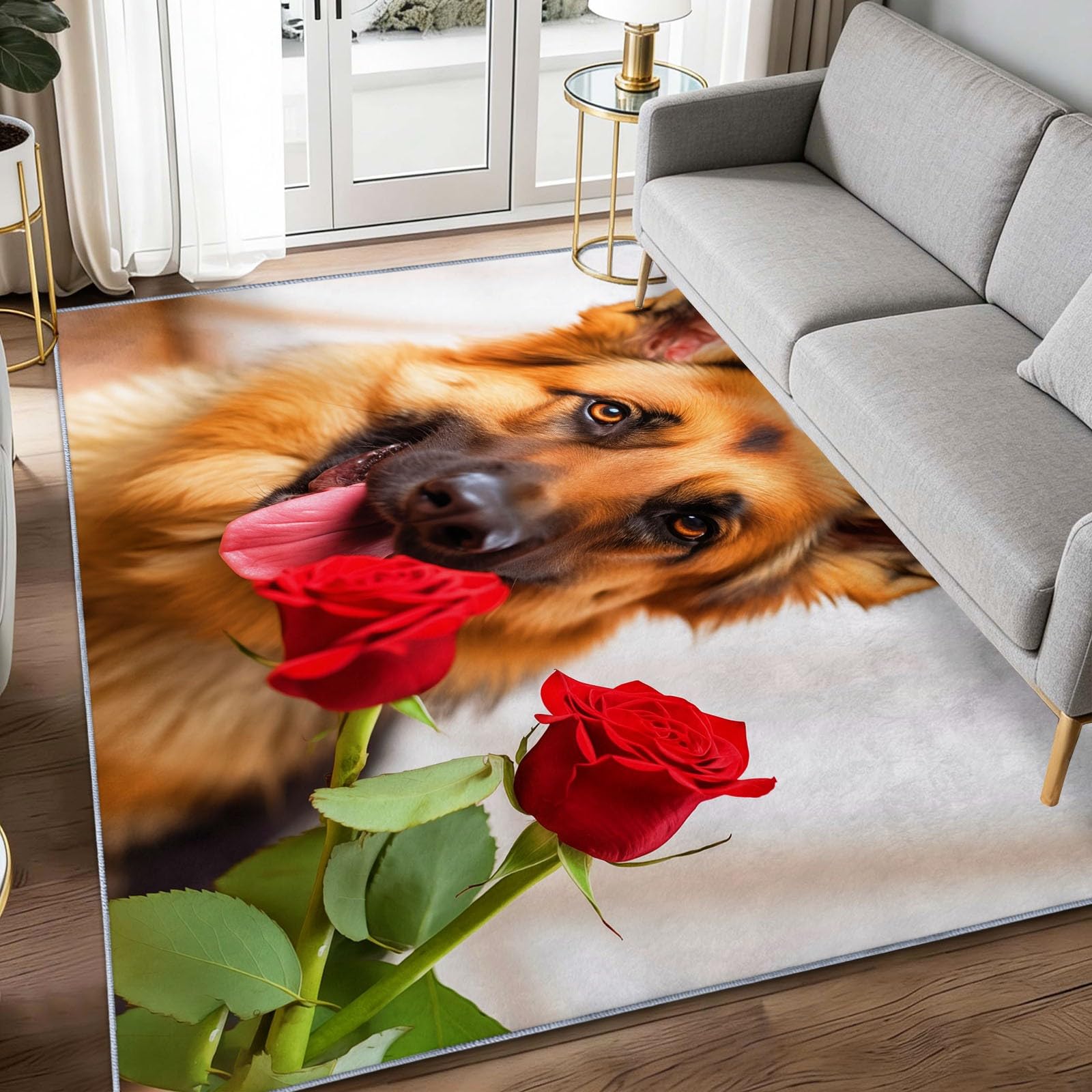 Alfombra de salón antideslizante lavable que evita resbalones