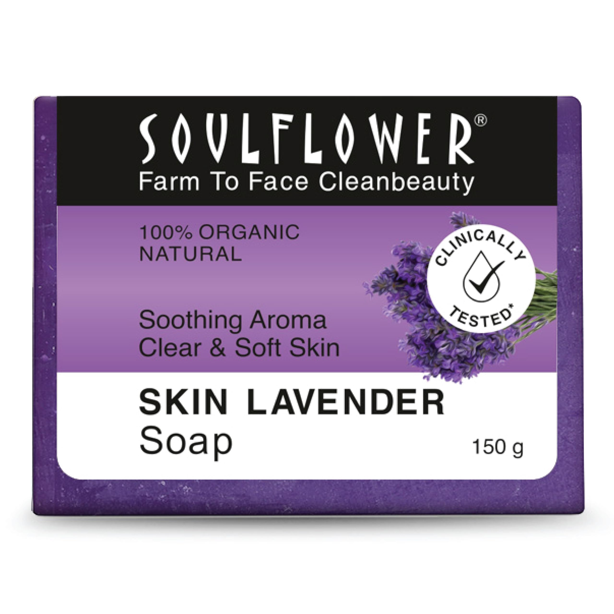 Lavender Handmade Soap Bar – Cold-Processed, 100% Natural & Vegan | Calms, Hydrates & Balances Skin | Pure Lavender Essential Oil + Coconut, Olive & Castor Oils | 150 g