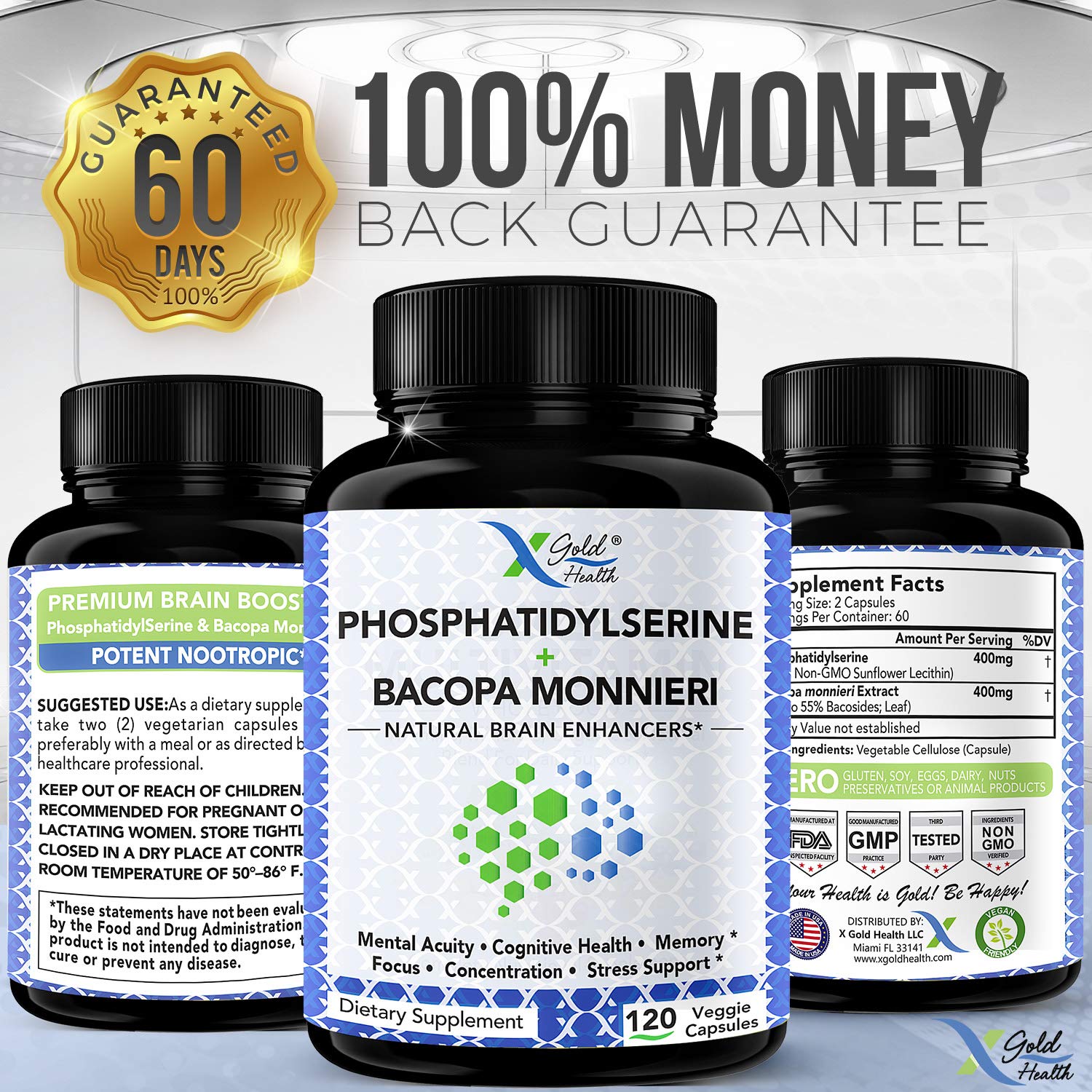 Snapklik.com : PhosphatidylSerine & Bacopa Monnieri 400 Mg 2 In 1 ...
