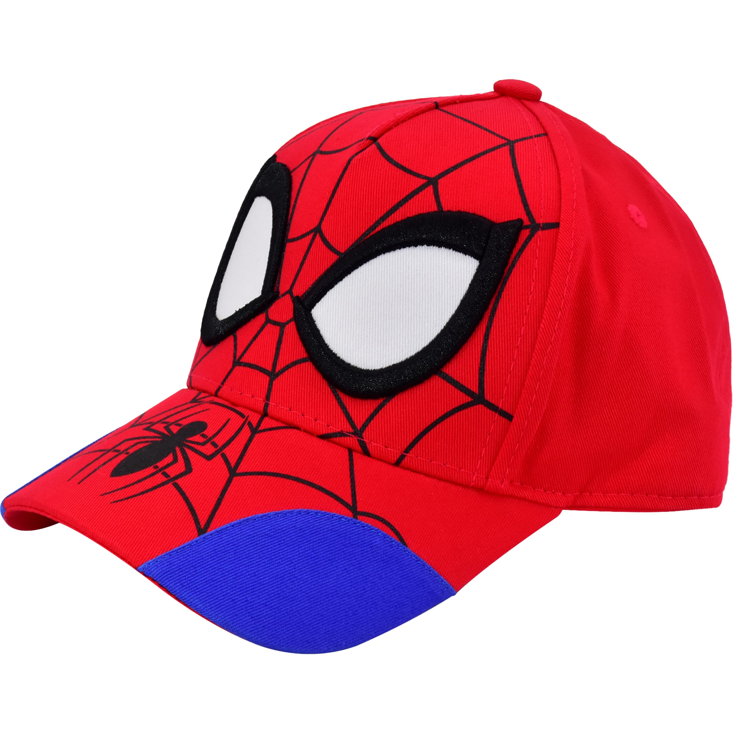 Concept One Unisex's Marvel Spider-Man Dad Hat, Adult Cotton Baseball Cap with Curved Brim and 3D Eyes, Red, One Size