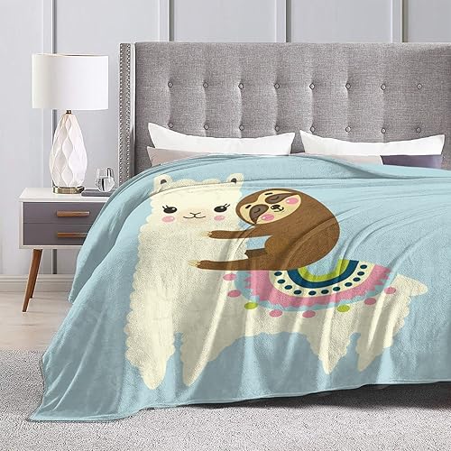 Miniatura 2 de Friend Llama D Print Cute Cartoon Sloth and Alpaca Blankets for Girls Kids Boys Adult Women Gifts Super Soft Warm Cozy Plush Flannel Decor Throws