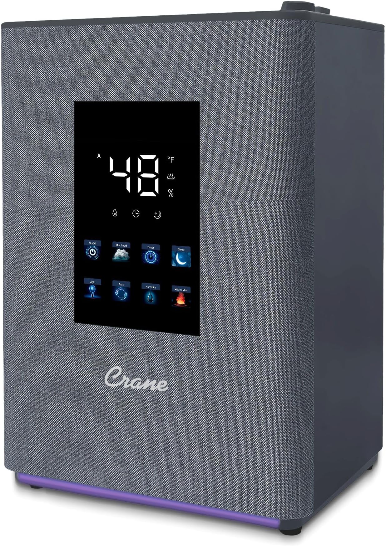 4.5L Warm and Cool Mist Humidifier, Top Fill Ultrasonic Humidifier for Large Room, Bedroom, Baby Nursery, Easy Clean, Humidifier with Essential Oil Tray, Humidifier with Humidistat & Remote