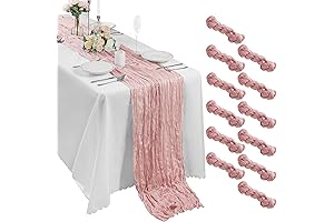 Dusty Pink Cheesecloth Table Runner: Romantic Elegance for Every Occasion