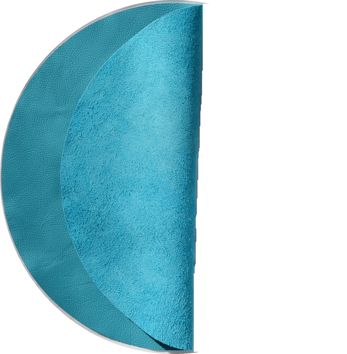Mata obrotowa z prawdziwej skóry - Teal-L8