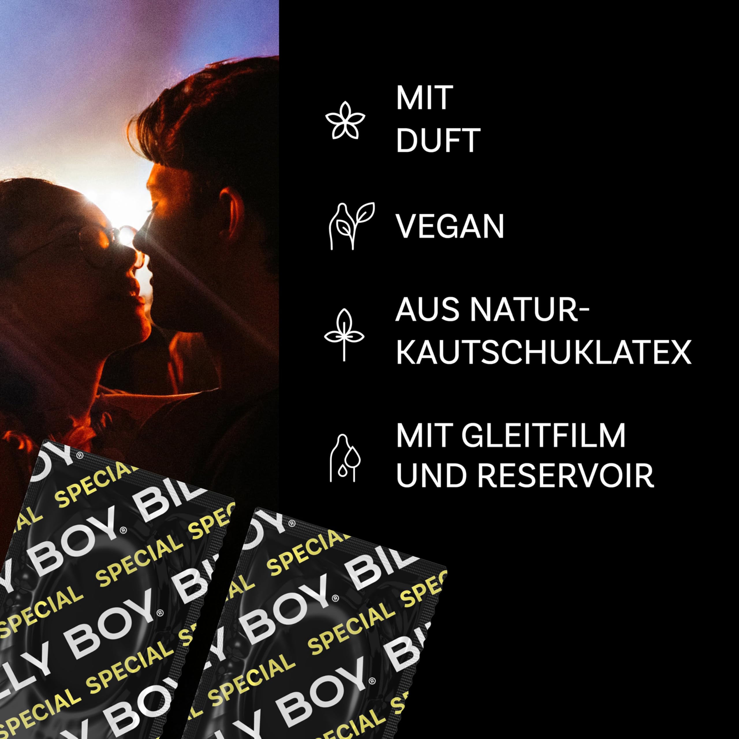 BILLY BOY Kondome Stimulate 100er | 52 mm | mit Perlnoppen in Original Passform | 1x100 Stück