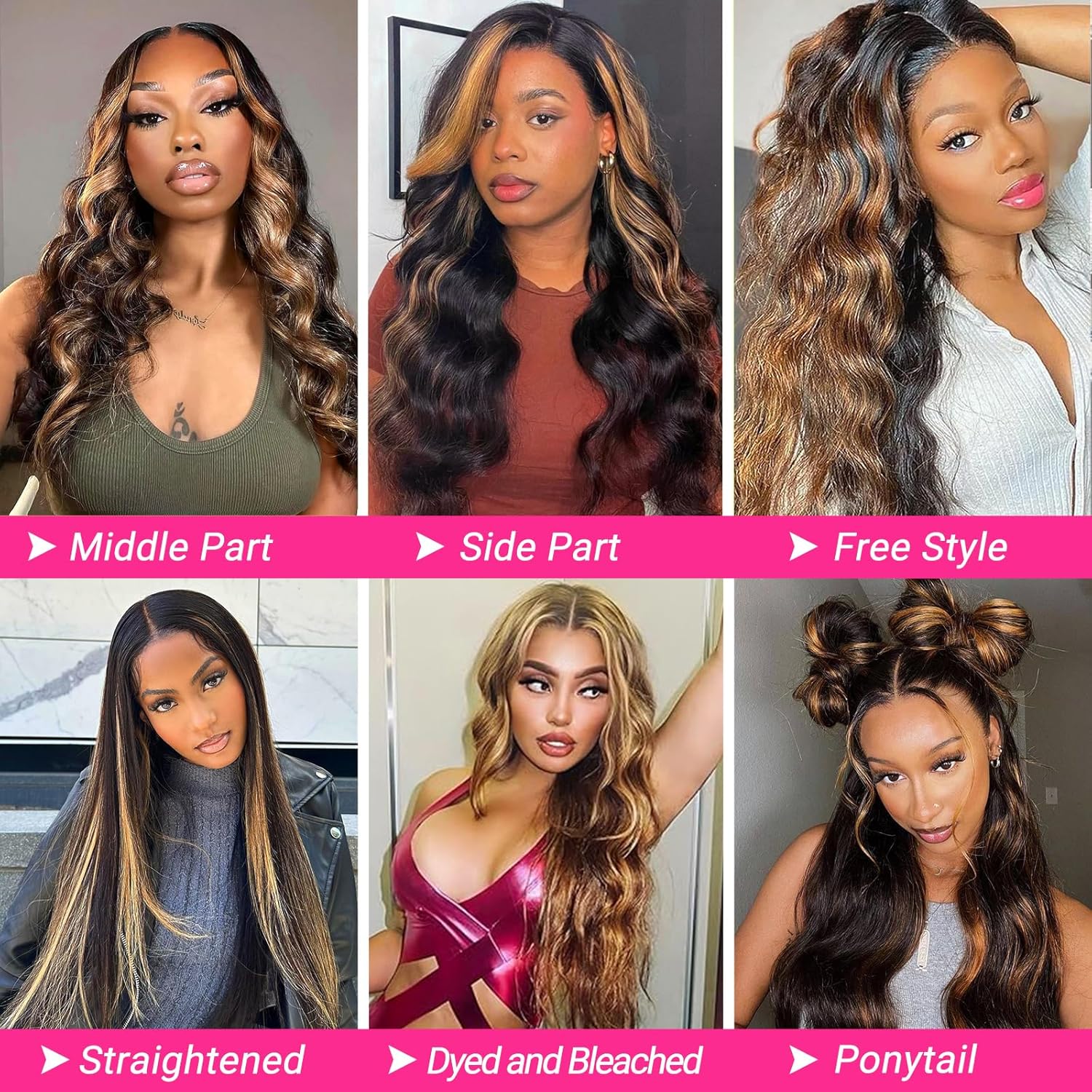13x6 Ombre Lace Front Wig Human Hair 1B/30 Highlight Body Wave Lace Front Wigs 180% Density HD Transparent Lace Frontal Wigs Human Hair Wig for Women 20Inch - Image 6