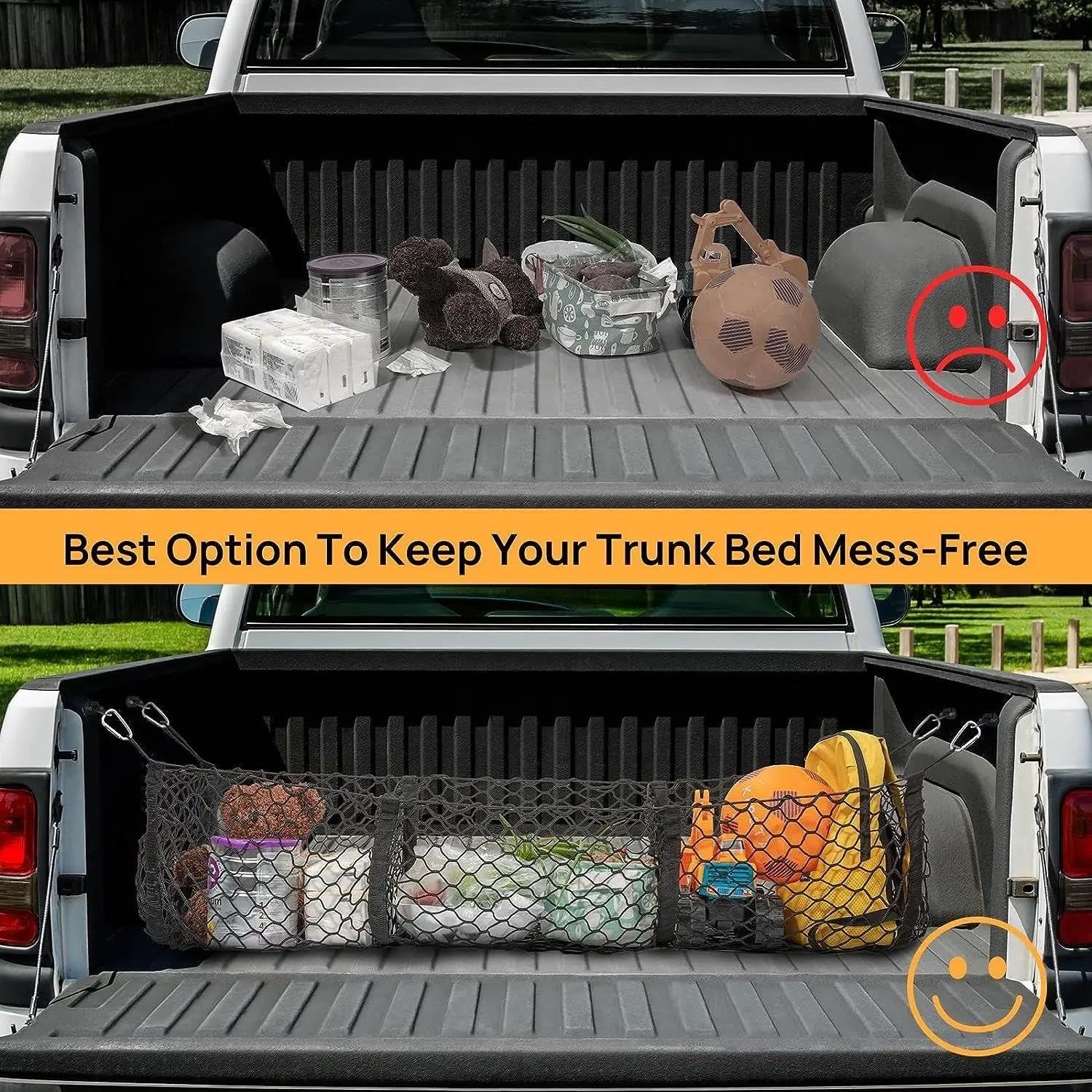 Reti per auto Rete Portaoggetti A 4 Tasche per Dodge Per Ram 1500 2500 3500 4500 5500 4x4 Pick-up Furgone Bagagliaio Organizer Per Bagagliaio Rete per Bagagliaio Auto
