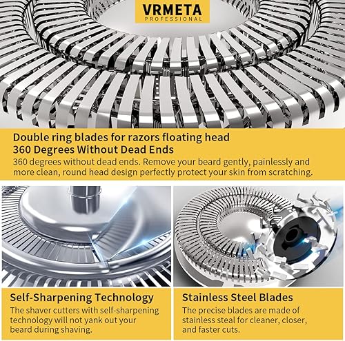 Miniatura 5 de VRMETA Versión mejorada de 8 cuchillas de repuesto para afeitadora Freedom Grooming 8D de repuesto para afeitadora de 8 cabezales de afeitadora