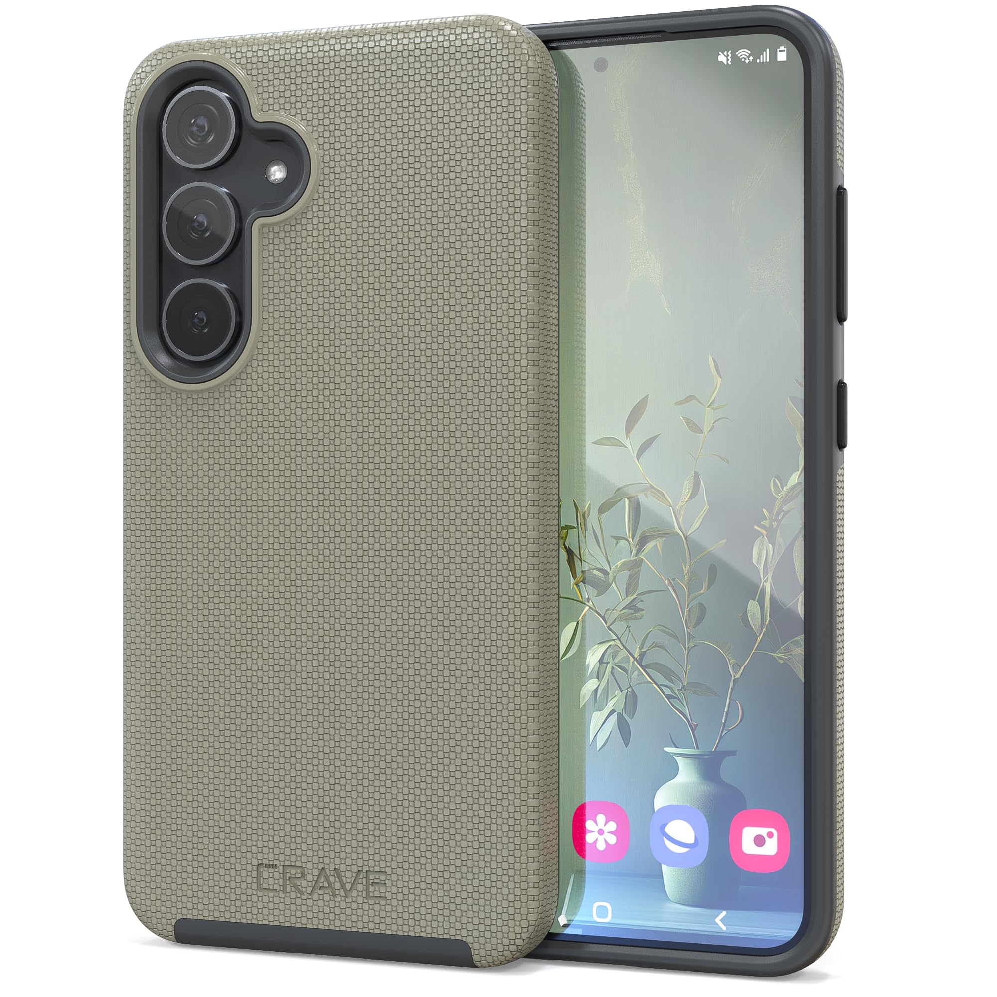 Crave Dual Guard for Samsung Galaxy S24 Case, Shockproof Protection Dual Layer Case for Samsung Galaxy S24 - Sand