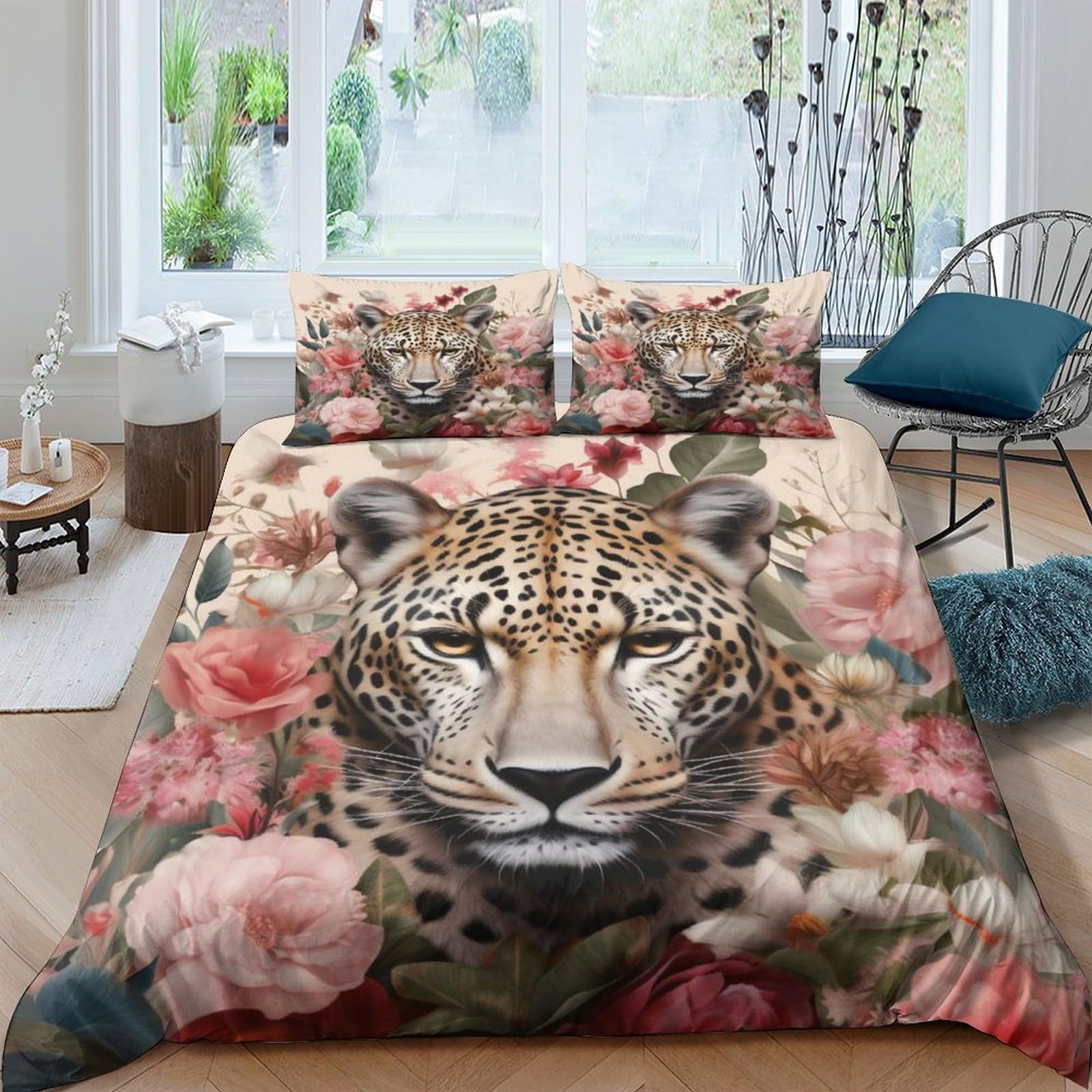 Housse de couette léopard lit king créez une ambiance jungle élégante chez vous