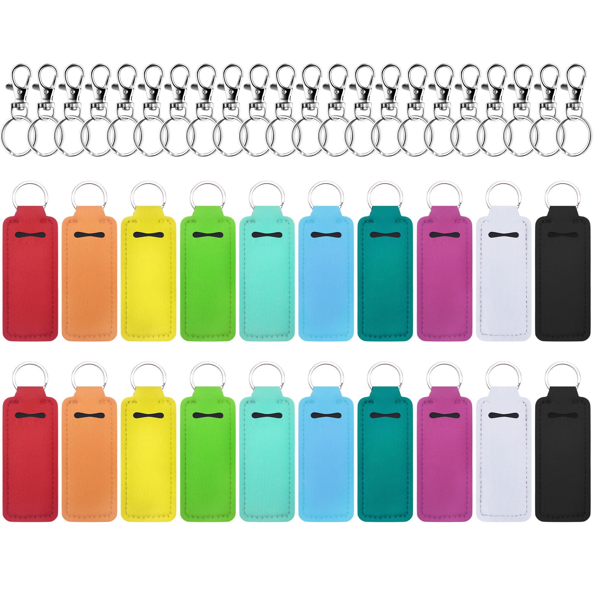 Duufin 20 Stück Chapstick Halter Mit Metallclips – Praktische Schlüsselanhänger Für Lippenpflege & Mehr