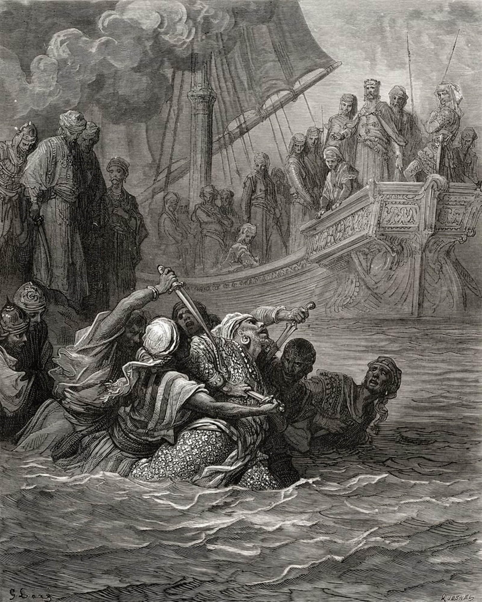 ARTXLXXBN Famous Painting Art Wall Decor Abstract Art Picture Death of Almoadam Illustration by Gustave Dore Animal Pictures for Home Decor 60x90cm