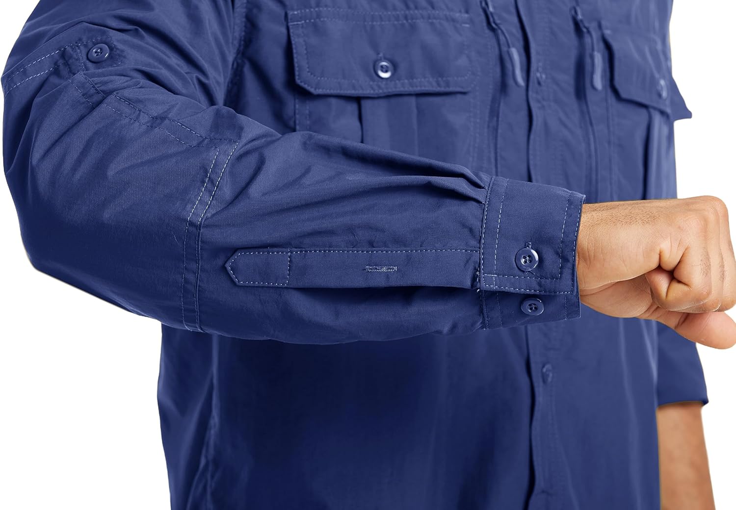 MAGCOMSEN Men's UPF 50+ Sun Protection Shirts, Button Down Long Sleeve Shirt for Hiking, Fishing, Safari - Image 5