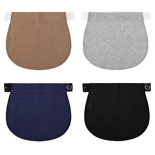 Extensor de pantalones de maternidad ajustable elástico pantalón extensor de botón para mujeres embarazadas negro azul marino gris caqui blanco
