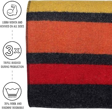 Arcturus Sunset Peak Wool Blanket and Carry Straps Bundle