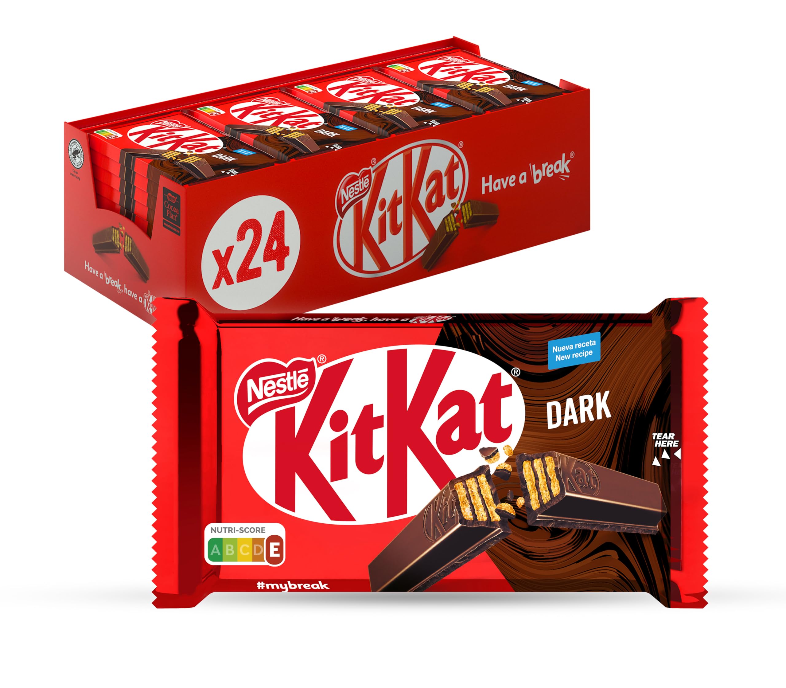 Kit Kat NESTLÉ Barritas de chocolate negro, pack 24x41.5g