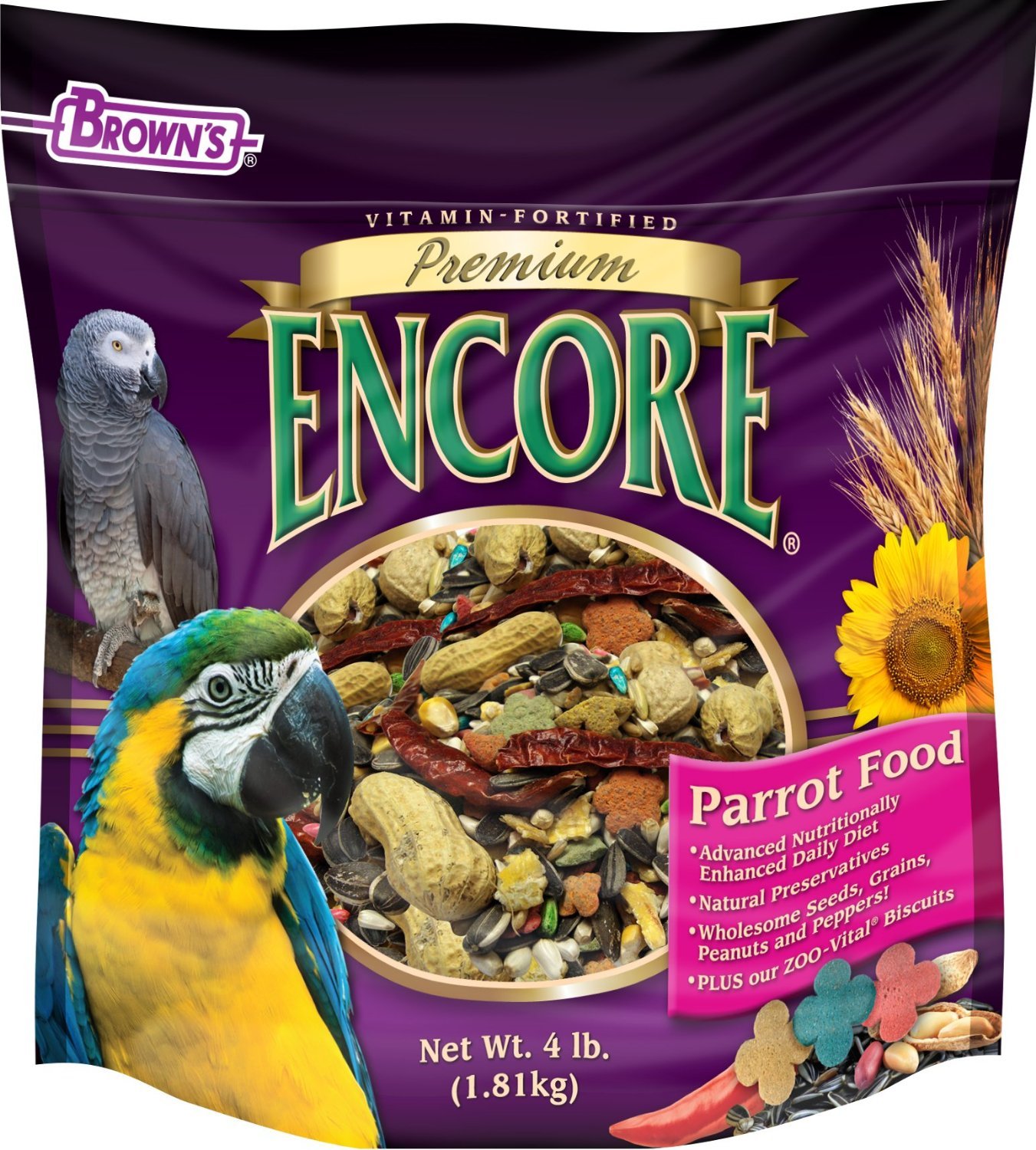 F.M. Brown 's Encore Loro Alimentos, 4-Pound
