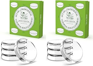 Year of Plenty Set of 8 Fermentation Weights for Use in All Wide Mouth Mason Jars for Fermenting Sauerkraut, Kimchi, Pickles and Other Healthy Fermented Foods Full of Probiotics (8).