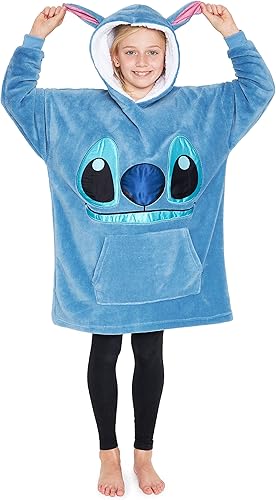Disney Sudaderas con capucha para adolescentes, manta con capucha de gran tamaño, regalos de Minnie Mickey Stitch