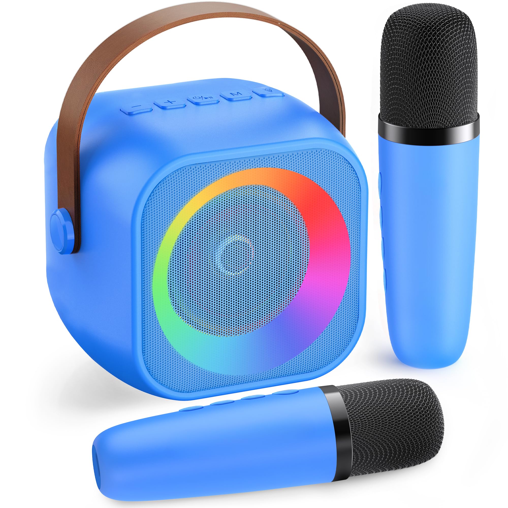 Karaoke Machine,Mini Portable Karaoke Speaker with 2 Wireless Microphones
