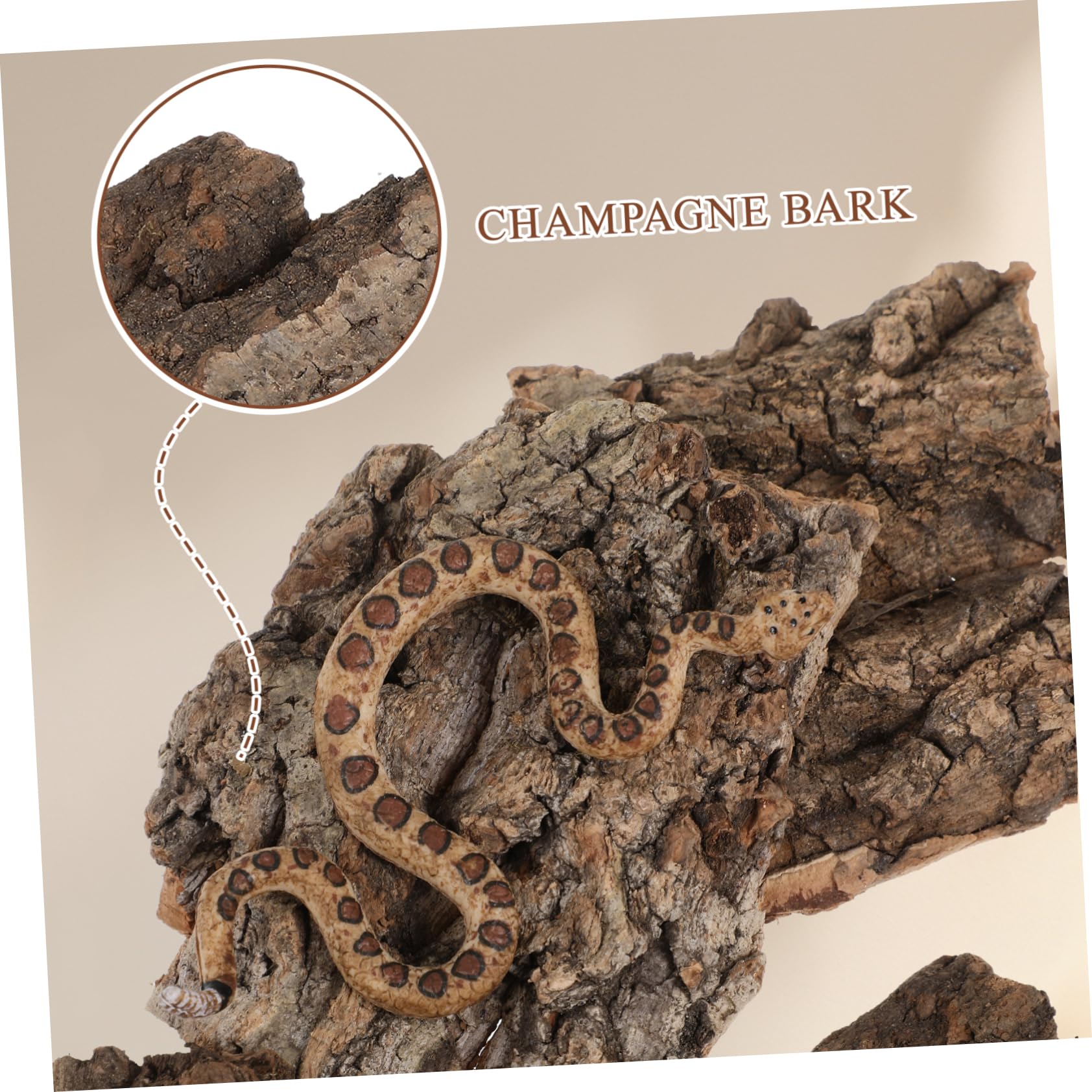 VICASKY 4pcs Reptile Hide Bark Tree Bark Decor for Climbing and Hiding,Pet Reptile Bark Climbing Tree Bark Decor for a Realistic Look,Terrarium - Image 3