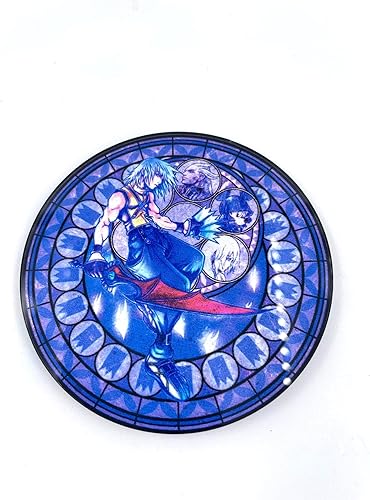Gaming Coasters - Acrylic Coasters - Gamer Coasters - Gamer Gifts - Glass Coasters - Kingdom 2 3 - Wayfinder - Hearts Coasters (Riku)