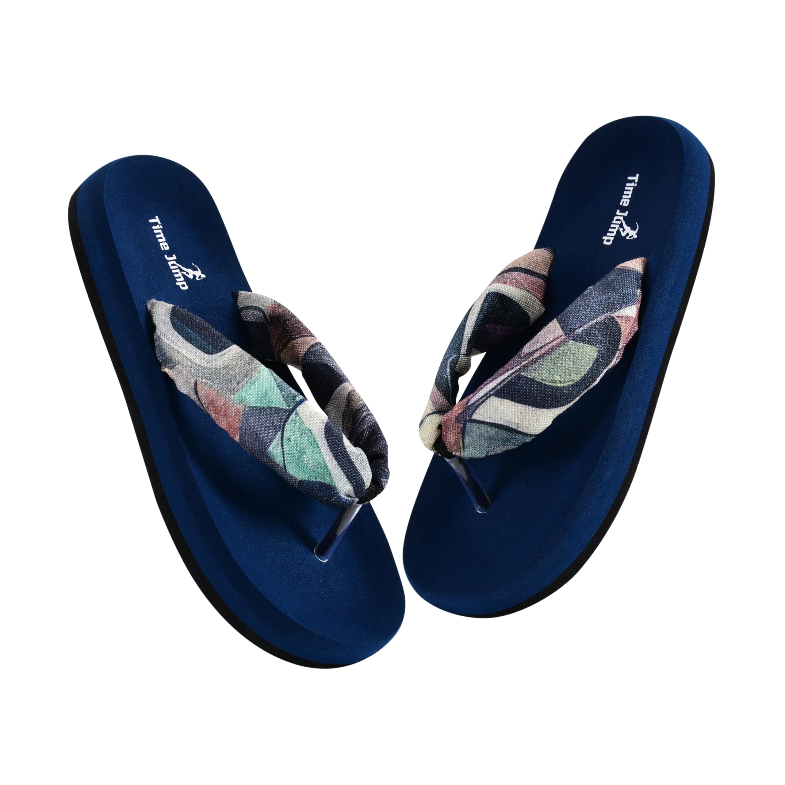 Women's Geometric Print Flip Flops, Memory Foam Footbed, Comfort Slipper-image-26