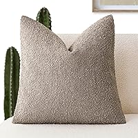 Vista 53 de Foindtower Fundas de almohada decorativas con textura de boucle, fundas de almohada sólidas, neutrales, suaves y acogedoras para silla, sofá