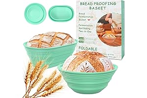 Oval & Round Silicone Proofing Baskets - Premium Sourdough Bread Baking Supplies