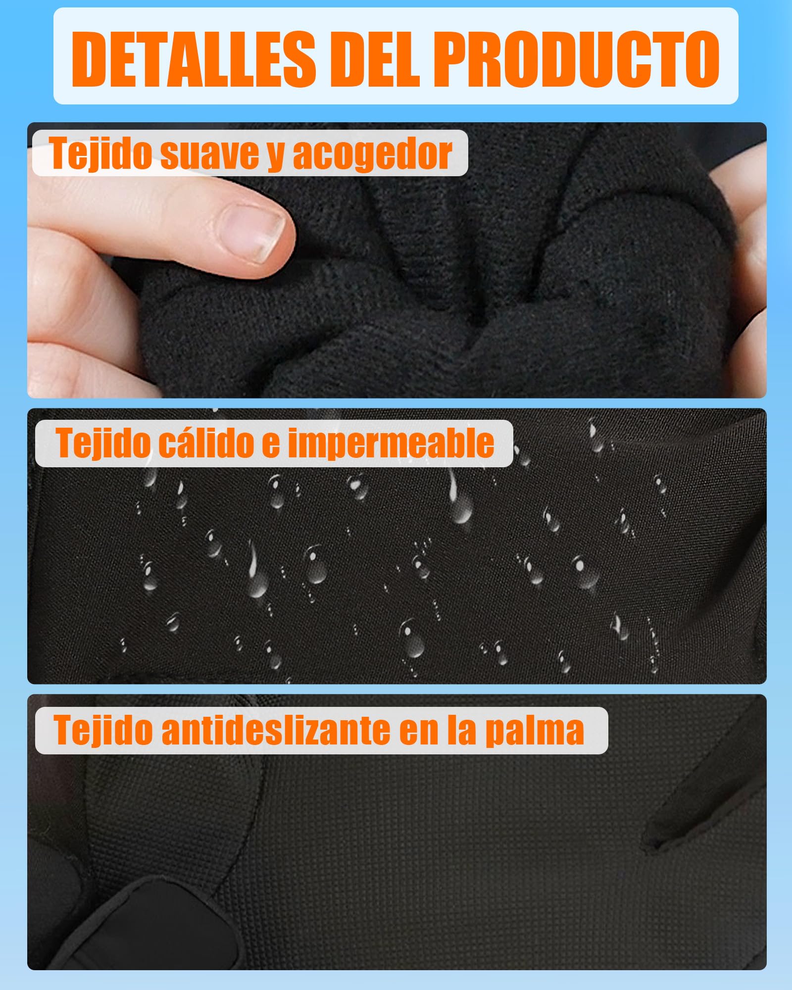 CYCYHEAT Guantes Calefactables Niños – Guantes de Esquí Impermeables para Niños y Niñas con Tecnología de Calefacción Mejorada y Batería 5000mAh (Negro + batería de 5000 mAh, L/XL)