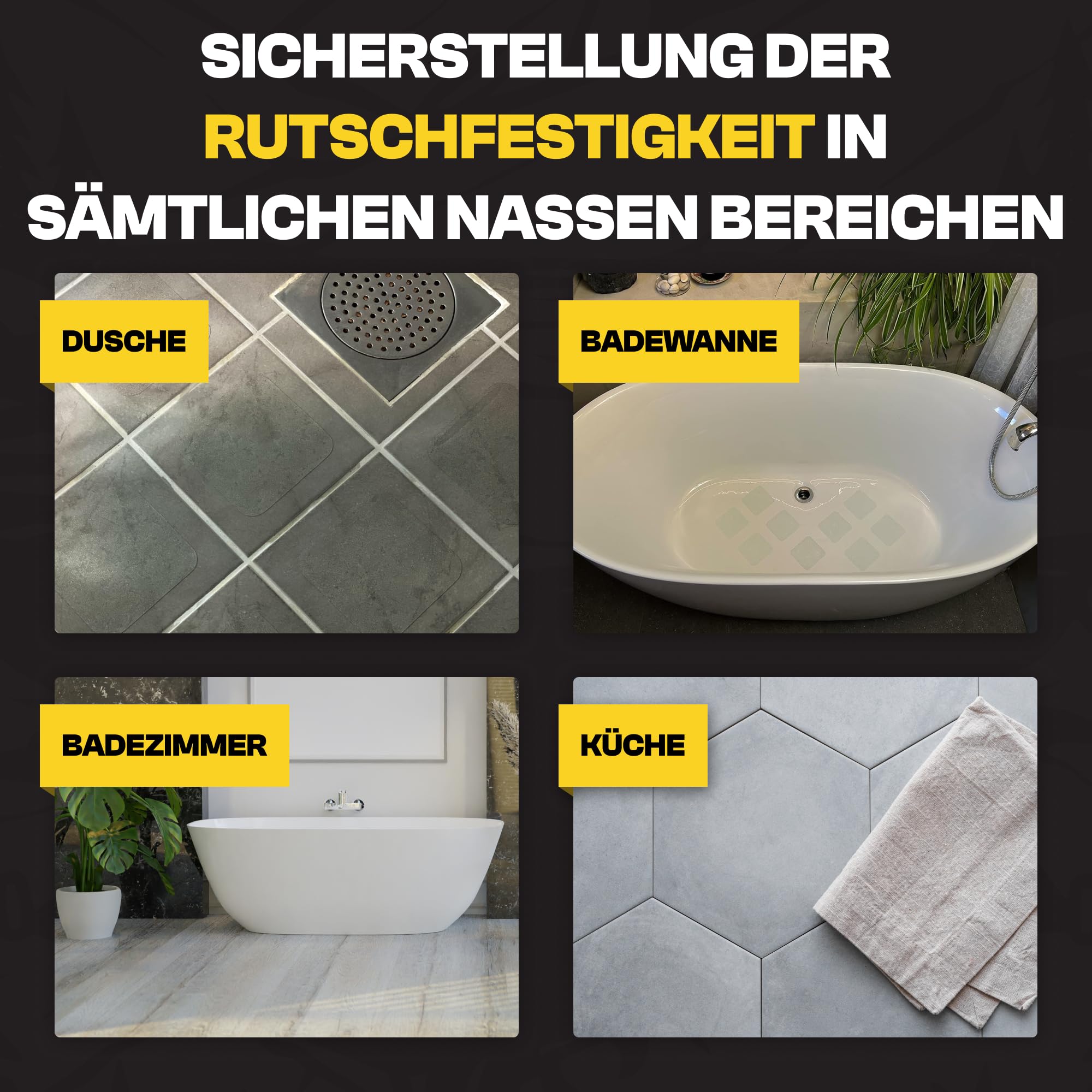 Safestep Anti-Rutsch Aufkleber Für Bad & Dusche | 100% Transparent & Selbstklebend