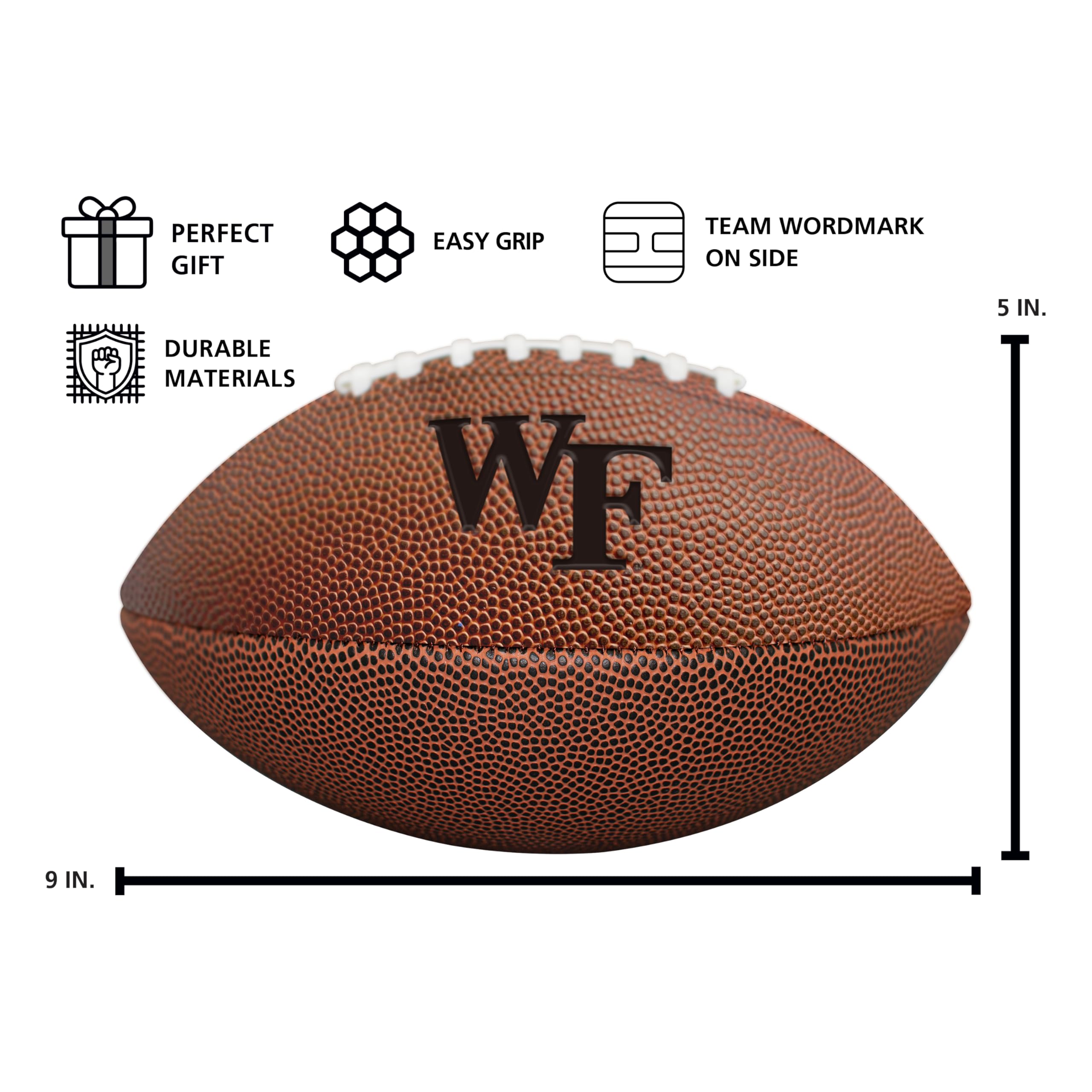 Logo Brands Wake Forest - Balón de fútbol Compuesto de tamaño Mini