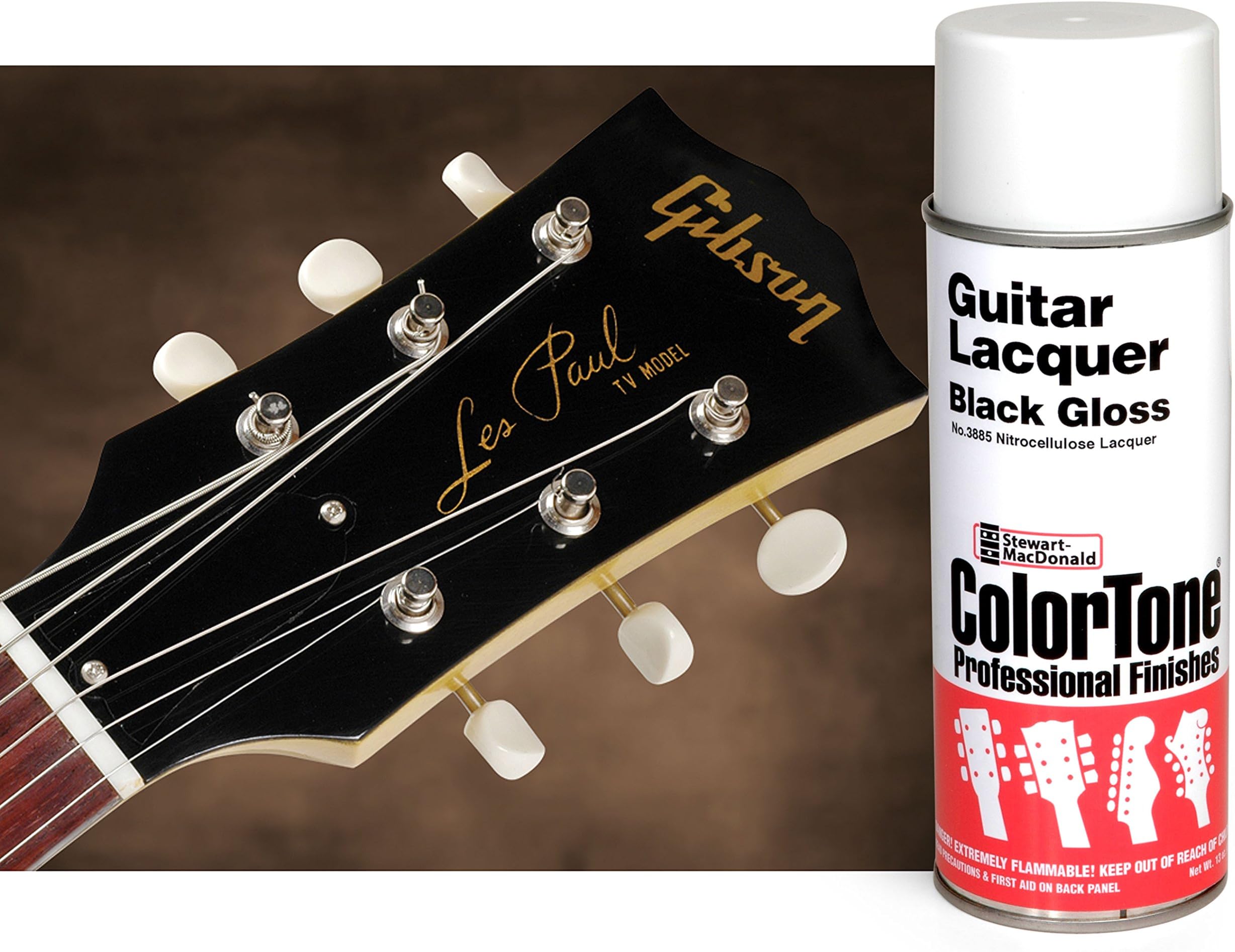 Colortone Black Aerosol Guitar Lacquer