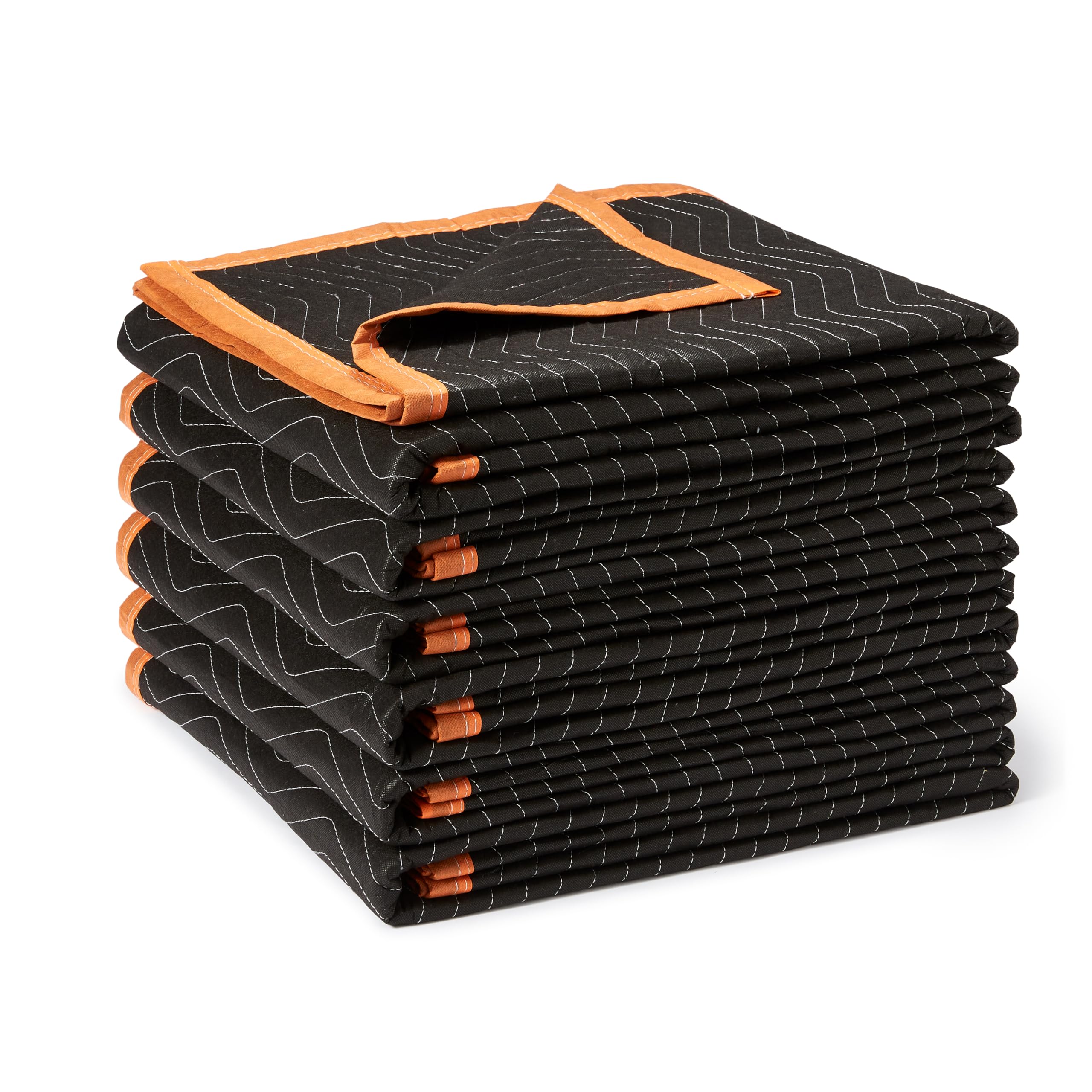Amazon Basics Moving Blankets, 72\" x 40\", Pack of 6, Black