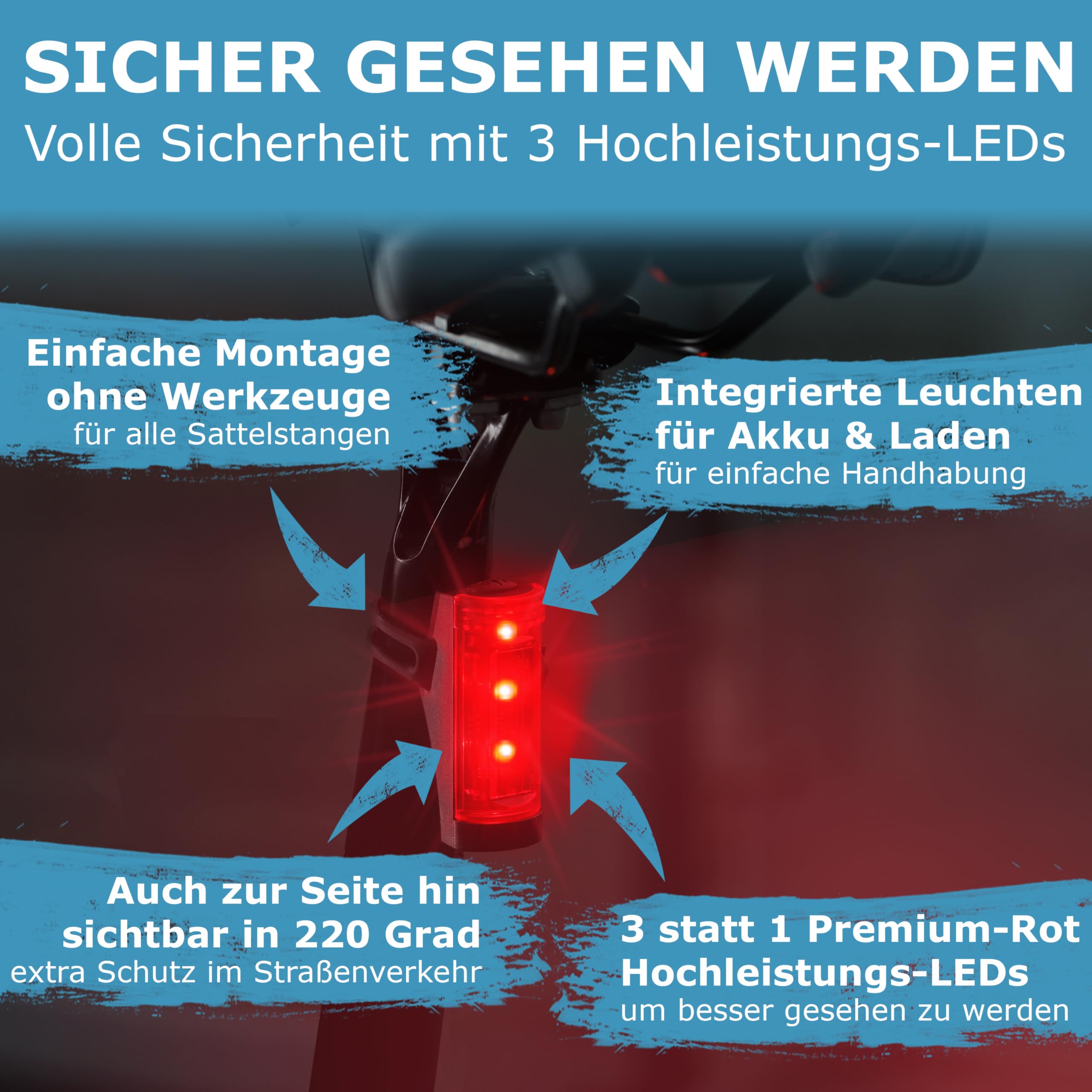 WIDDER Fahrradlicht Set Vorne und Hinten [StVZO zugelassen, extrem hell 170 Lum] – Fahrrad Licht USB C aufladbar – Fahrradbeleuchtung mit Automatik-Modus – Fahradlichterset LED Bike Light & Rücklicht