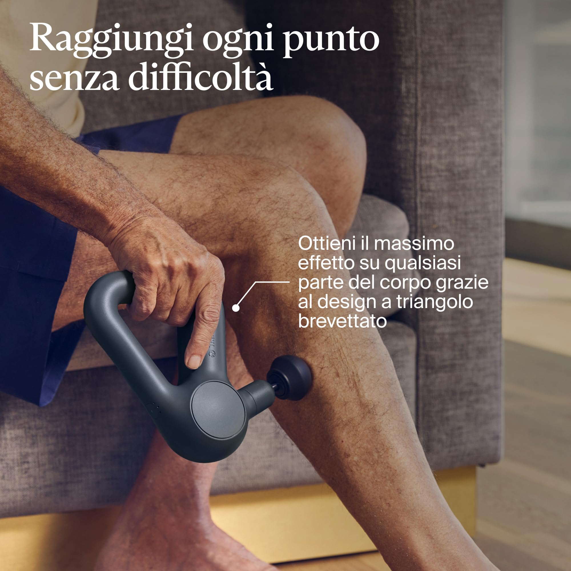 Theragun Relief - Pistola per massaggio a percussione portatile - Facile da usare, comoda e leggera massaggiatore personale per terapia di massaggio quotidiana per sollievo dal dolore a collo, schiena
